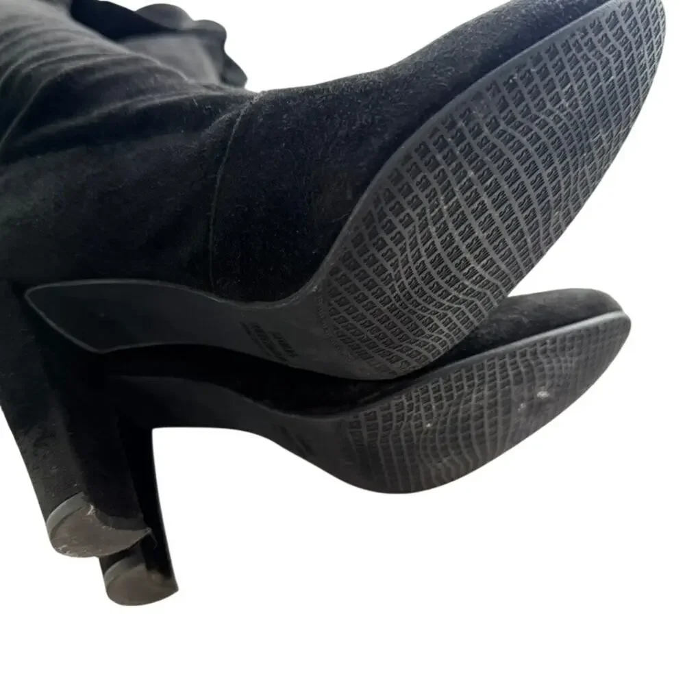 Stuart Weitzman Black Over the Knee Stretch Suede Heel Boot Sz 7.5 4